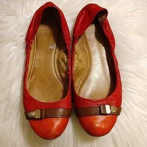 *Coach* Delphine leather flats with buckle